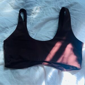 Women’s sports bra, sports tank. Women's Dark Brown Bralette